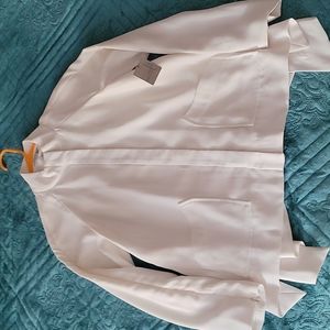 Belle Sky, size S, white oversized blazer.